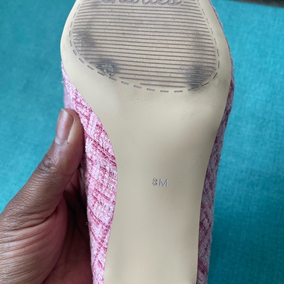 Angelica Pink Tweed Heels - Picture 3 of 8